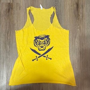 Bengals & Bandits LSU Tigers Purple Gold Cut Out Tank Top